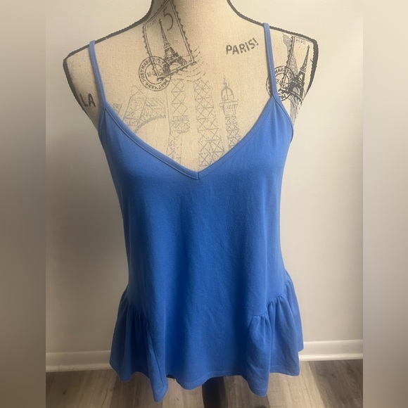 Blue Ruffle Tank Top! - Picture 3 of 14